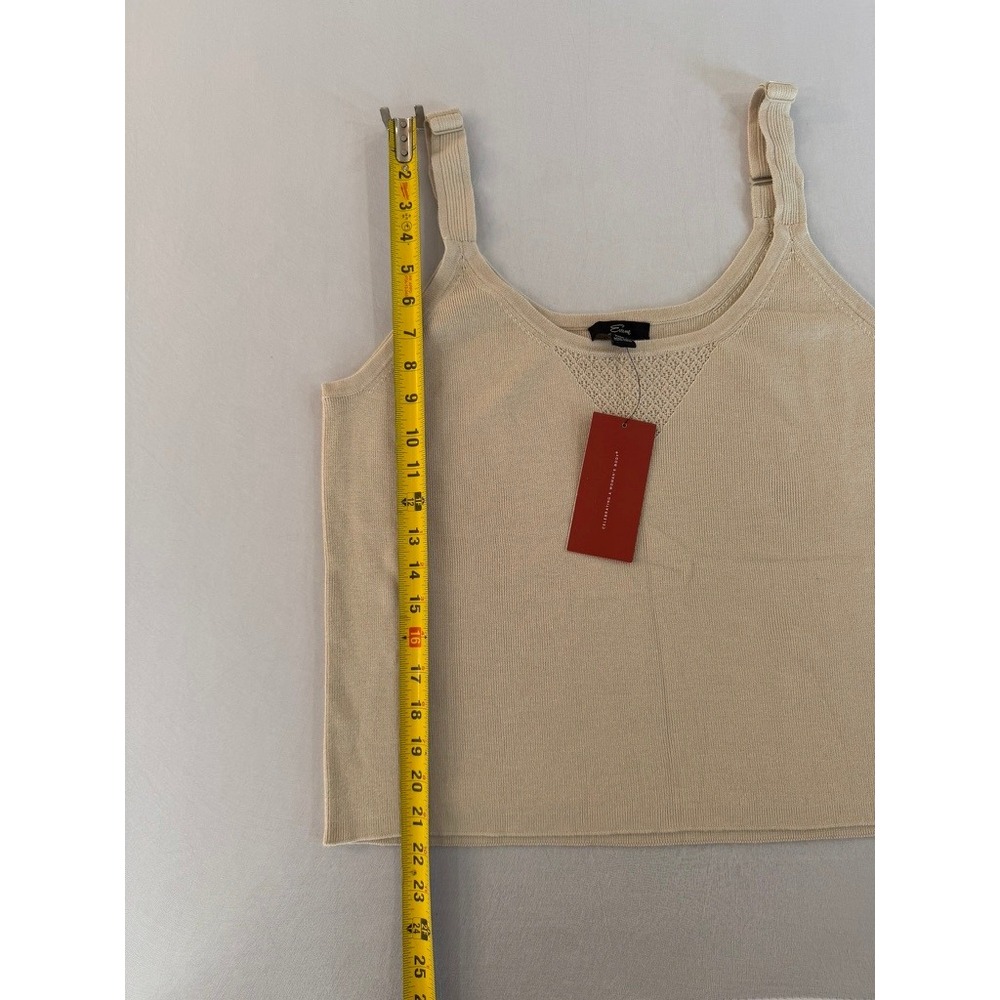 NWT Emme Women Plus Size Spaghetti Strap Tank Tops, Set of 2, Peach, Tan, Size 0 - Picture 3 of 9